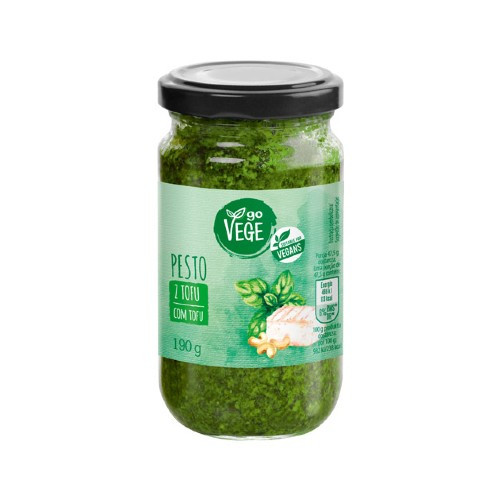 Веганське песто на основі тофу з базиліком, натуральне, 190 г, Go Vege