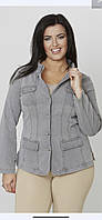 Куртка джинсова жіноча молодіжна, розміри L-5XL (3кв) "ALPAKA" недорого від прямого постачальника