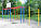 Спортивний дитячий комплекс: 2-х рівневий турнік, рукохід, гойдалка, шведська стінка, баскетбольний щ, фото 4