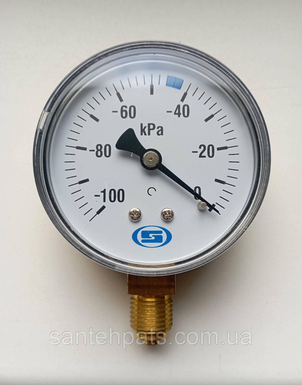 Вакуумметр вертикальний 100 кРа, фото 1