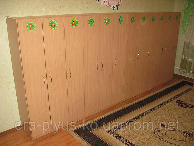 Шкаф для детского сада 3-х местный 1400*330*780 - фото 2 - id-p23147893