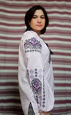 Вишиванка жіноча (домоткане полотно) "Лавандова феєрія", фото 2