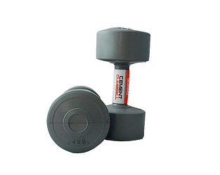 Гантелі пластикові пара LiveUP CEMENT DUMBELL  вага 2х4кг LS2003-4