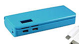 Корпус Power Bank на 5 Акб 18650 (з дисплеєм) Blue, фото 2