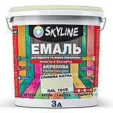 Емаль біла (База А) акрилова для вікон та дверей шовковисто-матова SkyLine, 0.75 л, фото 3