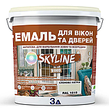 Емаль біла (База А) акрилова для вікон та дверей шовковисто-матова SkyLine, 0.75 л, фото 8