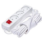 Пдовжувач FL-BL на 3 розетки 10м White