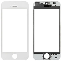 Стекло модуля Iphone 5S з рамкою + OCA White