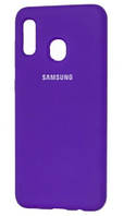 Силиконовый чехол Original Silicone Case Samsung A202 / A20E Violet