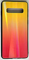 Силиконовый чехол "Стеклянный Shine Gradient" Samsung G973 / S10 (Sunset red) # 5