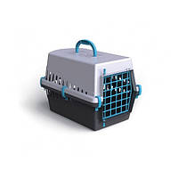 Переноска Georplast Black Edition для собак, сіро-чорний, 50×33×32 см