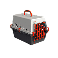 Переноска Georplast Black Edition для собак, сіро-чорний, 50×33×32 см