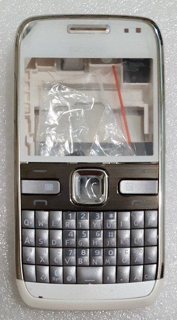 Корпус Nokia E72 з клавіатурою white-silver
