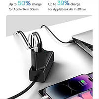 Блок живлення мережевий зарядний пристрій Baseus GaN3 Pro Desktop Powerstrip 100W (2xType-C + 2xUSB + AC(EU)), фото 9
