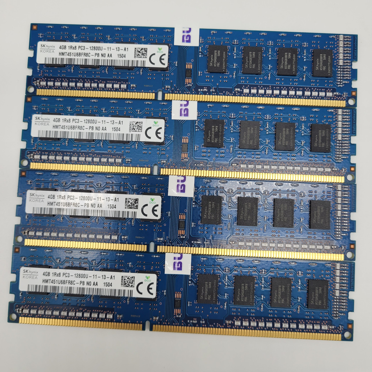 Комплект оперативної пам'яті Hynix DDR3 16Gb (4*4Gb) 1600MHz PC3 12800U 1R8 CL11 (HMT451U6BFR8C-PB N0 AA) Б/В