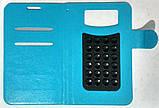 Універсальний чохол книжка 5,5' на присосках Blue, фото 3