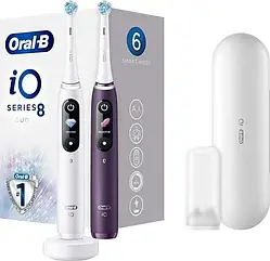Набір електричних зубних щіток Oral-B iO Series 8 Duo White Alabaster/Violet Amatrine