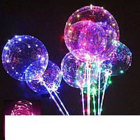 Воздушный светящийся прозрачный шарик c подсветкой Led Bobo-balloons 24 дюйма
