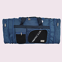 Большая дорожная сумка "LEADHAKE" цвет синий размер 82х38х31 см. 97 литров