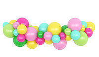 Гирлянда арка из воздушных разноцветных шаров Фламинго 1.5 м для оформления фотозоны 34 шара