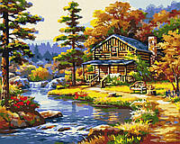 Картина по номерам Дом у озера Brushme 40 х 50 BS51963