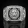 Модна чоловіча каблучка високої влади - чоловічий перстень срібний лев розкішний перстень зі левом розмір 19.5, фото 3