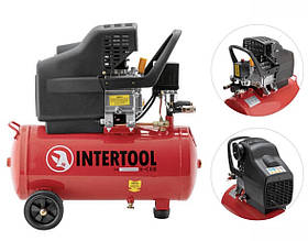 Повітряний компресор Intertool PT-0009 (24 л 1500 Вт 206 л/хв)