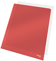 Папка-уголок красная А4 формат 150 мкм, Esselte