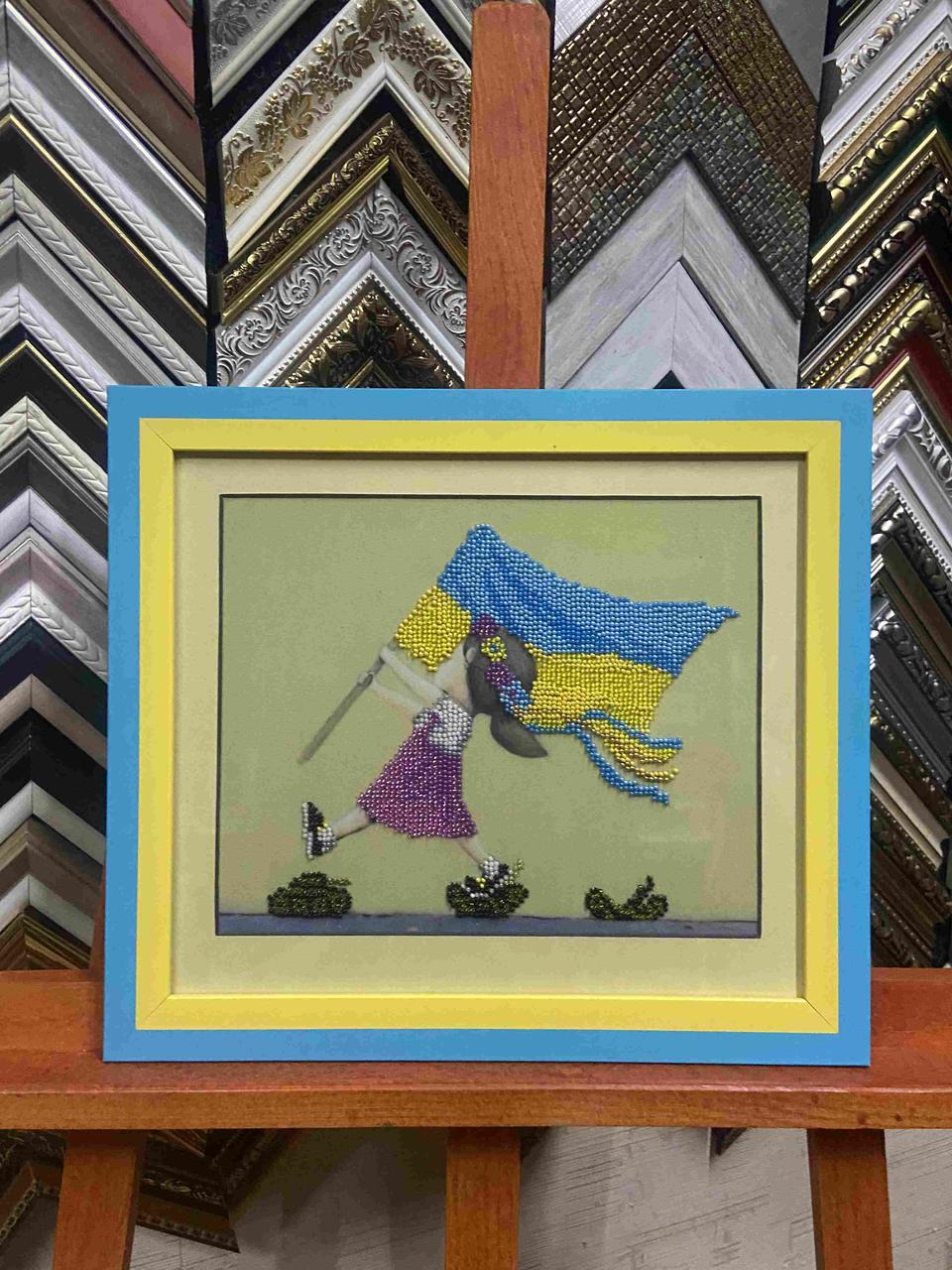 Картина вишита бісером "Україночка", фото 1