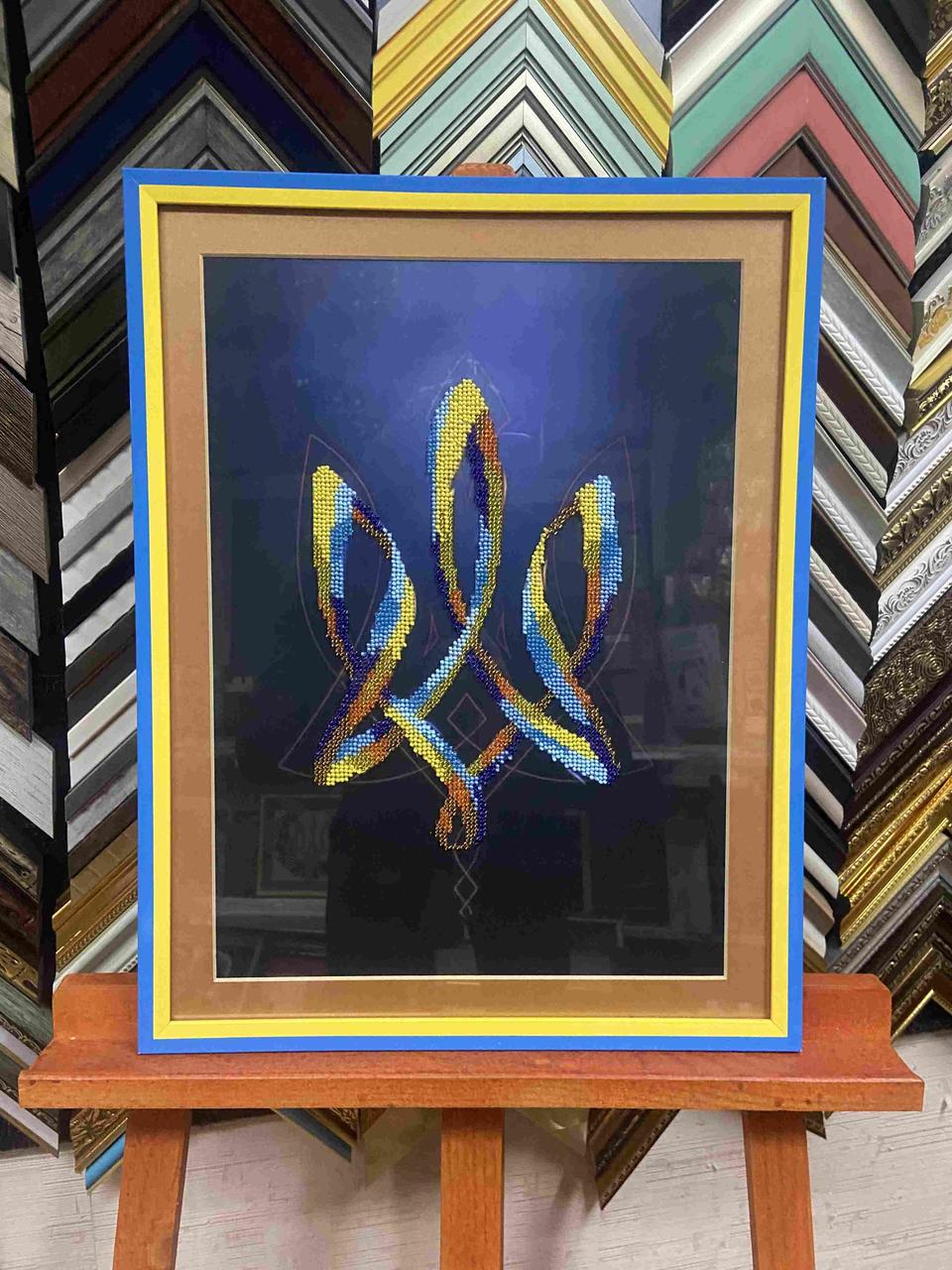 Картина вишита бісером "Трезубець зі стрічок", фото 1