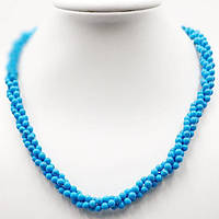 Буси Плетені три Нитки Блакитний 47 см