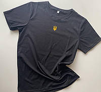 Мужская футболка ГЕРБ Украины, хлопковая, спортивная, легкая футболка из натуральной ткани