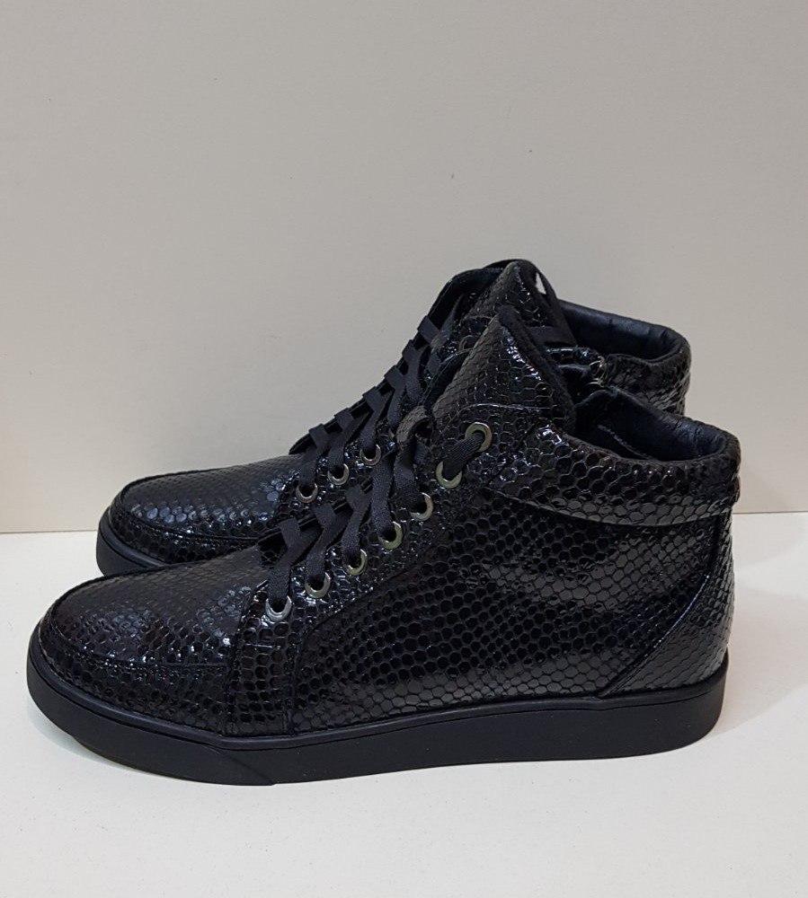 STTOPA деми. Розміри 40-44. Кросівки на широку ногу великих розмірів шкіряні. 212-4044 Чорні, фото 1