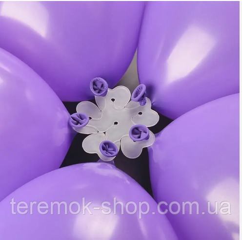 Зажим держатель, основа для моделирования цветов из воздушных шаров диаметр 6 см, крепление цветок - фото 3 - id-p1791062613