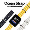 Ремінець для Xiaomi Amazfit Bip 3 / Bip 3 PRO силіконовий Ocean Чорний, фото 8