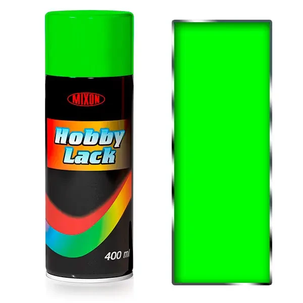 Аерозольна фарба ФЛУОРЕСЦЕНТНА MIXON HOBBY LACK 400ml зелена 903, фото 1