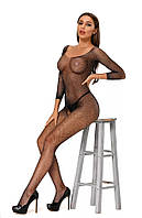 Боди сетка с камушками с прорезью