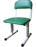 Стільчик метал із регулюванням кольорових шкірозамінок спинка, сидіння HPL 996-2, фото 3