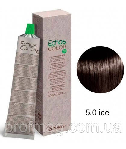 Крем-фарба для волосся Echosline Echos Color Colouring Cream колір Натуральний холодний світлий шатен 5.0 ICE