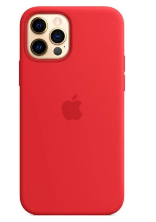 Чохол (Sillicon Case) для iPhone 12 / iPhone 12 Pro with Red magsafe