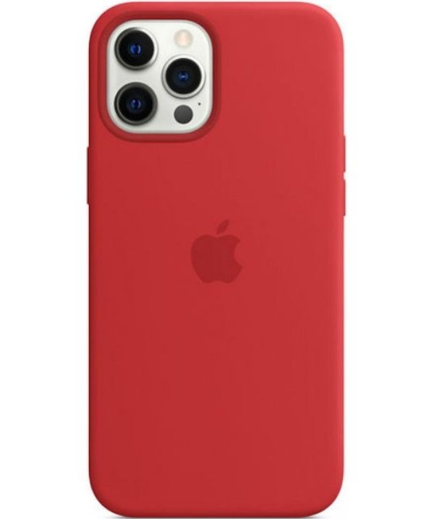 Чохол (Sillicon Case) для iPhone 12 Pro Max with Red magsafe