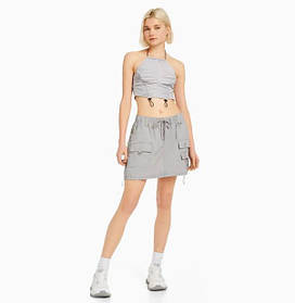 Bershka нейлонова міні спідниця з кількома кишенями карго арт. 0863/741/804