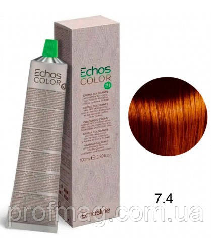 Крем-фарба для волосся Echosline Echos Color Colouring Cream колір Мідний середній блонд 7.4