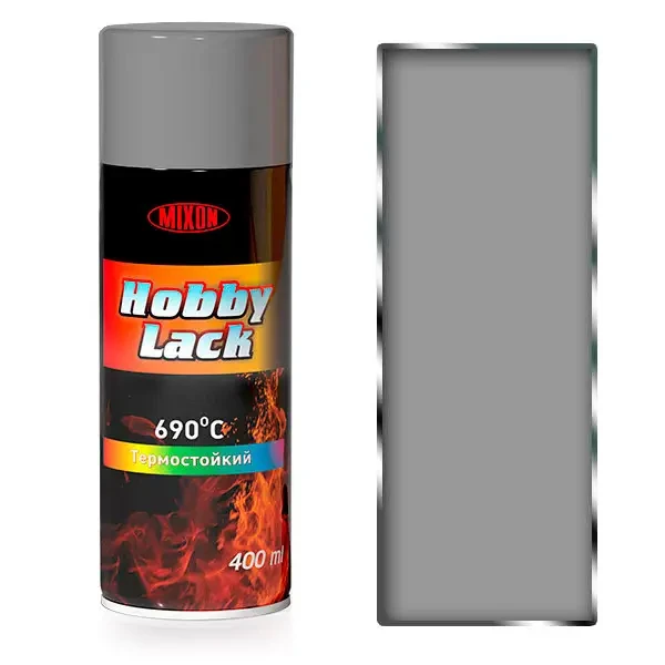 Аерозольна фарба ТЕРМОСТІЙКА MIXON HOBBY LACK 400ml срібляста 930