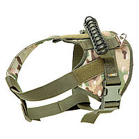 Шлейка для службових собак тактична військова розмір S(50-65см грудна клітина) мультикам Армійська шлея