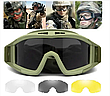 Балістичні окуляри-маска Revision Olive 3 лінзи, фото 10