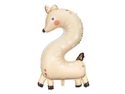 PD Цифра 2 косуля 65x102 cm. Фольговані кульки цифри