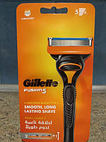 Станок для бритья мужской Gillette Fusion5 с 2 картриджами.