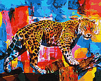 Картина по номерам - Яркий леопард 40х50 см Ideyka KHO4338