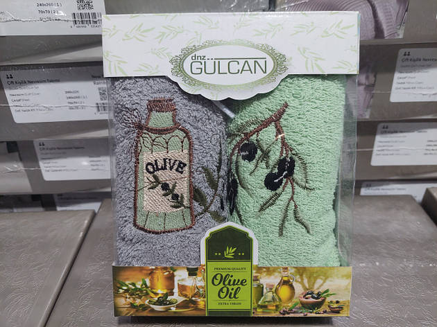 Кухонні рушники махрові Gulcan 2шт, 30*50см, фото 1